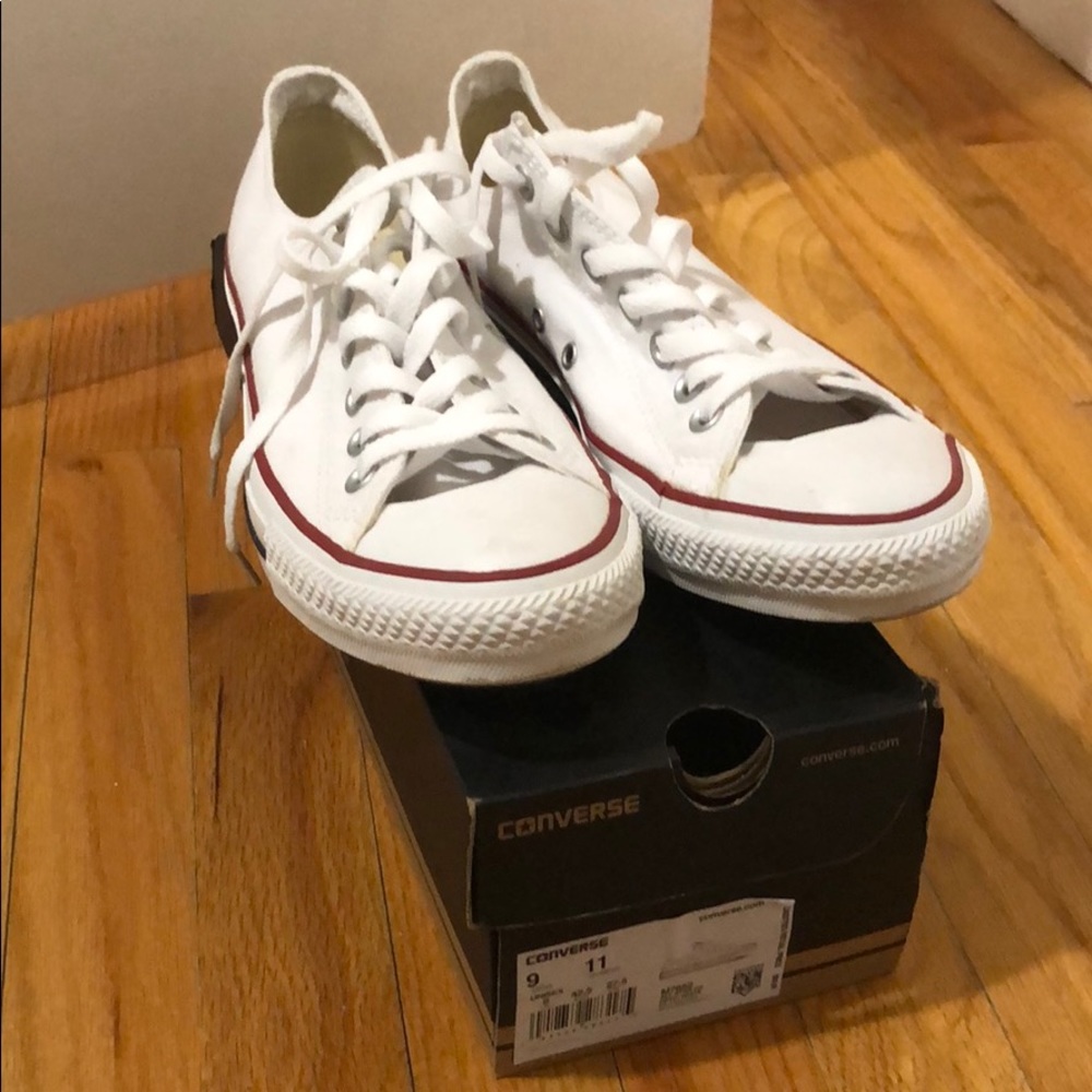 Converse white low tops